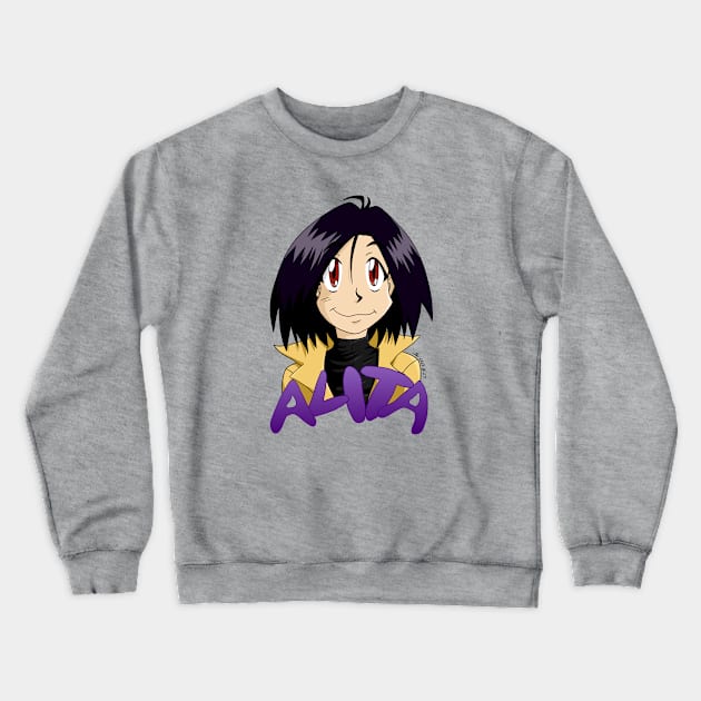 Chibi Alita Crewneck Sweatshirt by KranberriJam